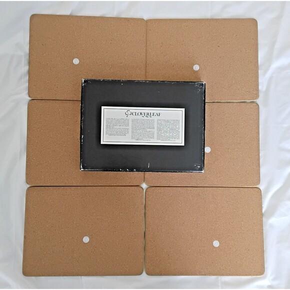 Vintage Cloverleaf Traditional Table Mats Collection Of Homes Cork Back UK - Picture 8 of 11